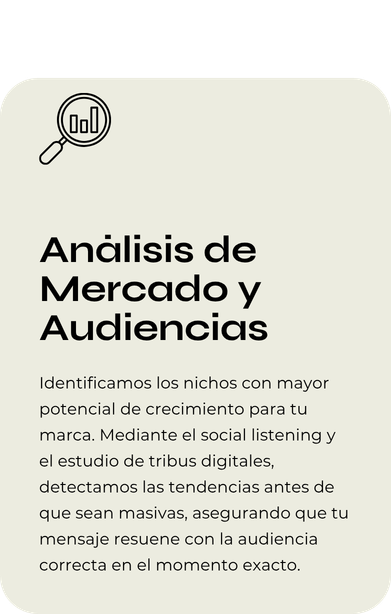Servicios Análisis de mercado y audiencias
