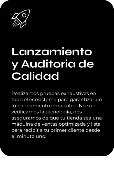 Servicios Lanzamiento y auditoría de calidad